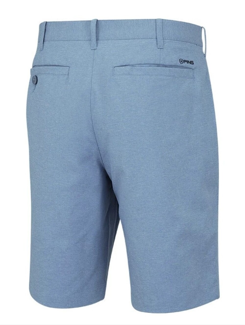 PING Mens Bradley Light Blue Flat Front Golf Shorts